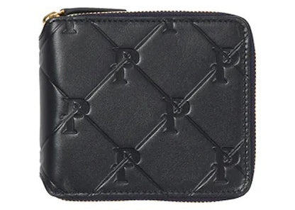Palace PAL-M-Gram Leather Zip Wallet Midnight Blue
