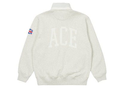 Palace Pal GB 1/4 Zip Light Grey Marl