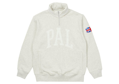 Palace Pal GB 1/4 Zip Light Grey Marl