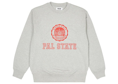 Palace Pal State Crew Grey Marl