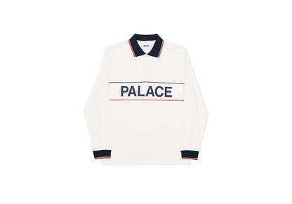 Palace Handle Longsleeve Polo White
