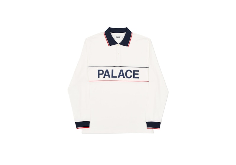 Palace Handle Longsleeve Polo White