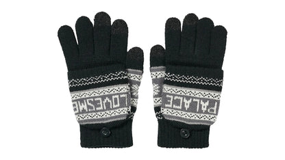 Palace Loves Me Knitted Gloves Black
