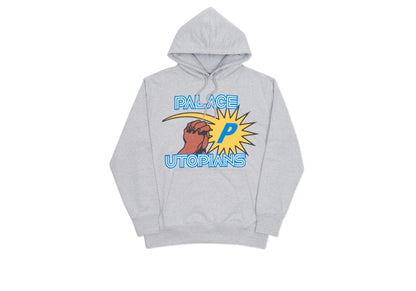 Palace Utopians Hood Grey Marl
