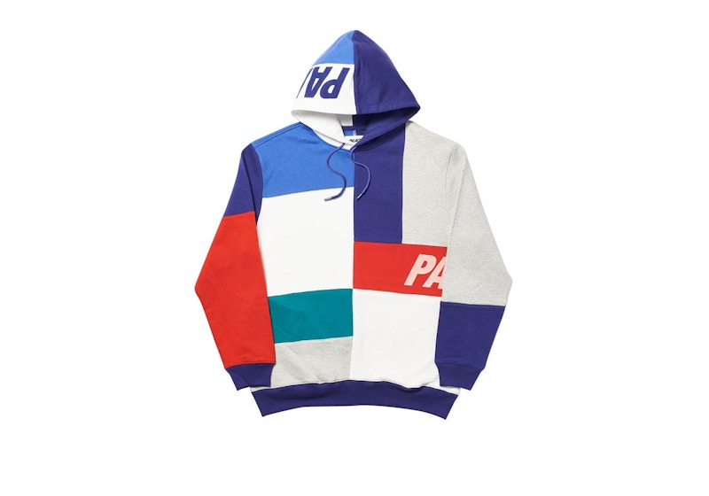 Palace Patch Hood Grey Marl Multi