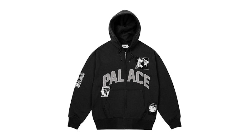 Palace Patch Up Zip Hood Black