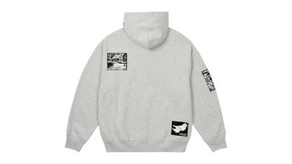Palace Patch Up Zip Hood Grey Marl