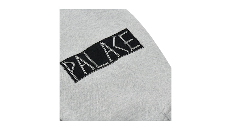 Palace Patch Up Zip Hood Grey Marl