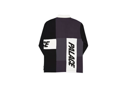 Palace Patchwork Rugby Black/Charcoal/Grey