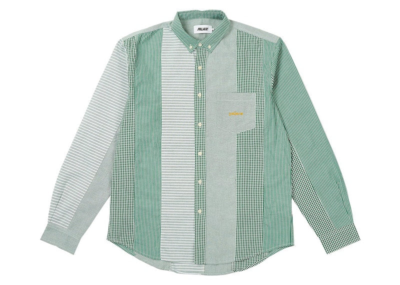 Palace Patchwork Stripe Shirt Green