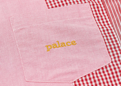 Palace Patchwork Stripe Shirt Red