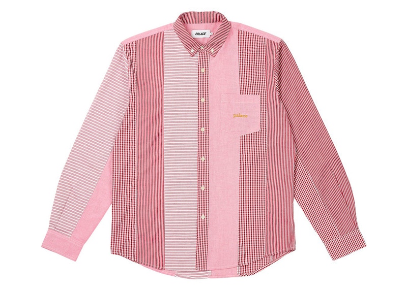 Palace Patchwork Stripe Shirt Red