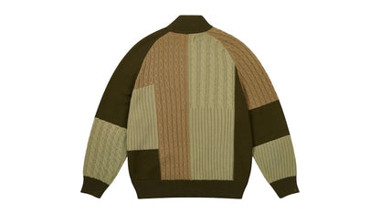 Palace Patchwork Zip Knit The Deep Green