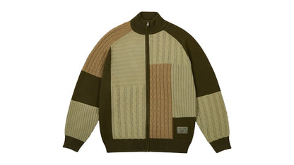 Palace Patchwork Zip Knit The Deep Green