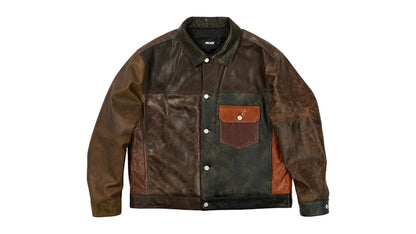 Palace Patchy Leather Jacket Multi