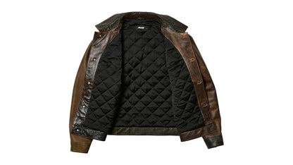 Palace Patchy Leather Jacket Multicolor