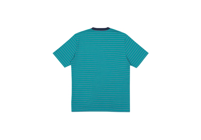 Palace Petit Stripe 220 T-shirt Teal/Pink