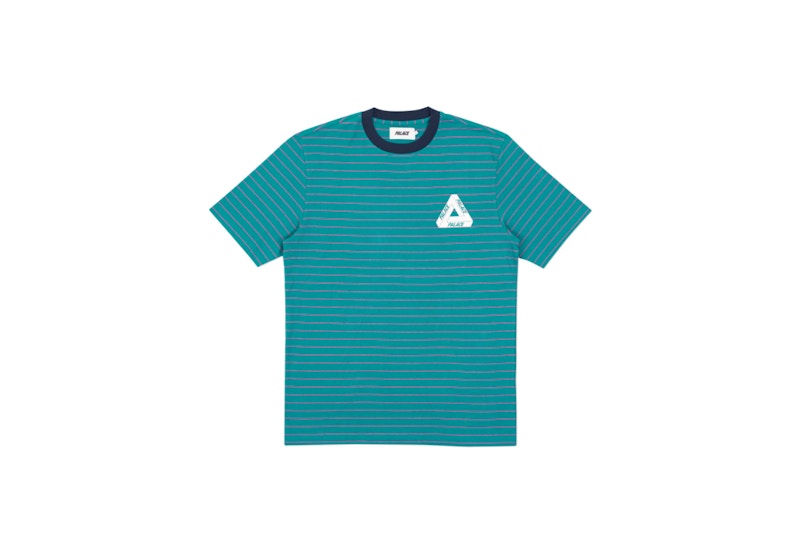 Palace Petit Stripe 220 T-shirt Teal/Pink