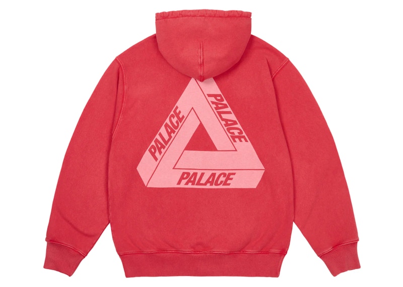 Palace Pigment Wash Tri-Ferg Hood Red