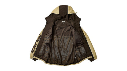 Palace Piped Hooded Shell Jacket Brown