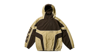 Palace Piped Hooded Shell Jacket Brown