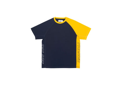 Palace Pique Paneled Shortsleeve Navy/Yellow