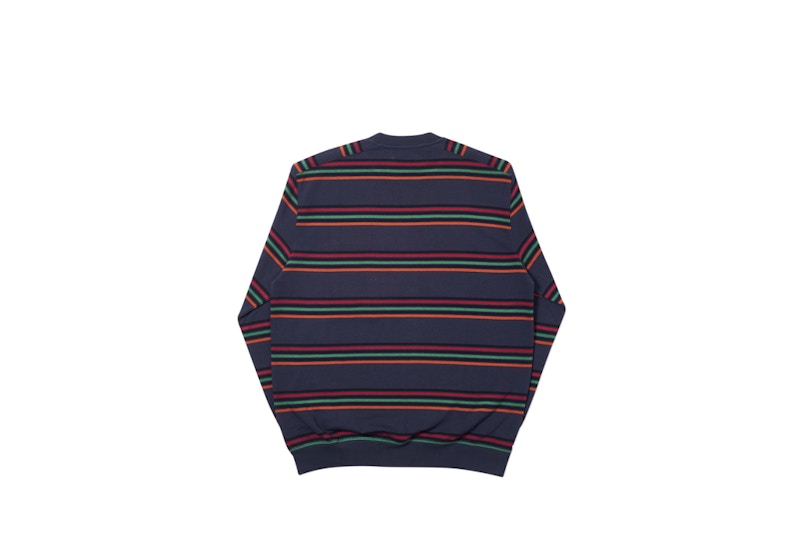 Palace Pocket Stripe Crew Black/Orange