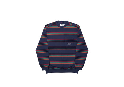 Palace Pocket Stripe Crew Black/Orange
