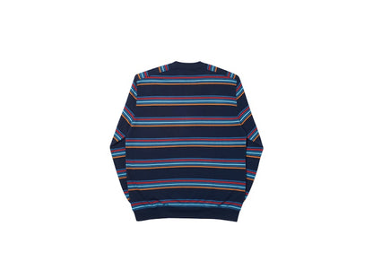 Palace Pocket Stripe Crew Navy/Red