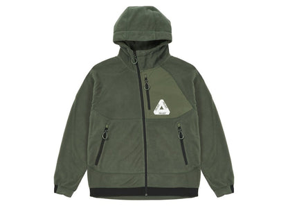 Palace Polar Fleece Asymmetric Jacket Green