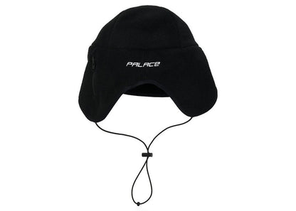 Palace Polar Fleece Flap Hat Black