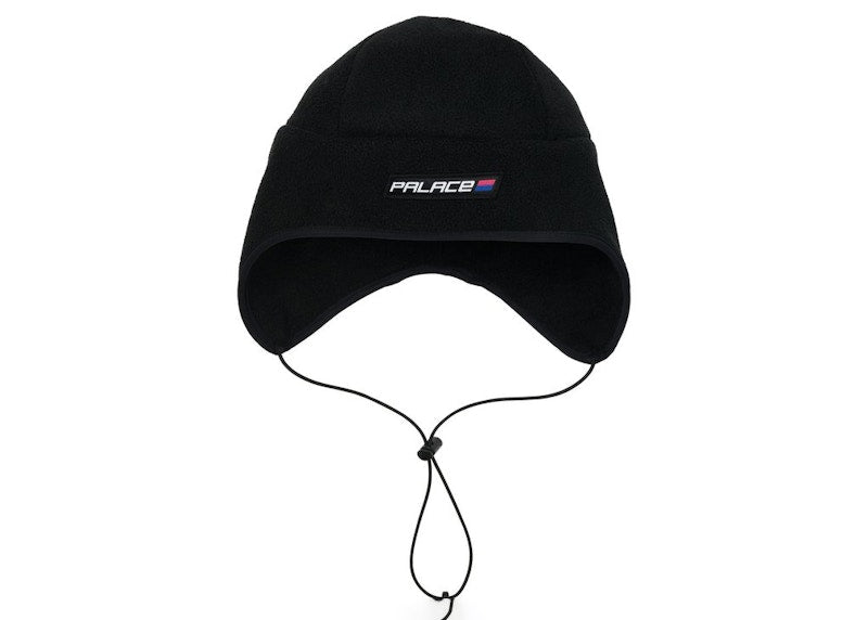 Palace Polar Fleece Flap Hat Black