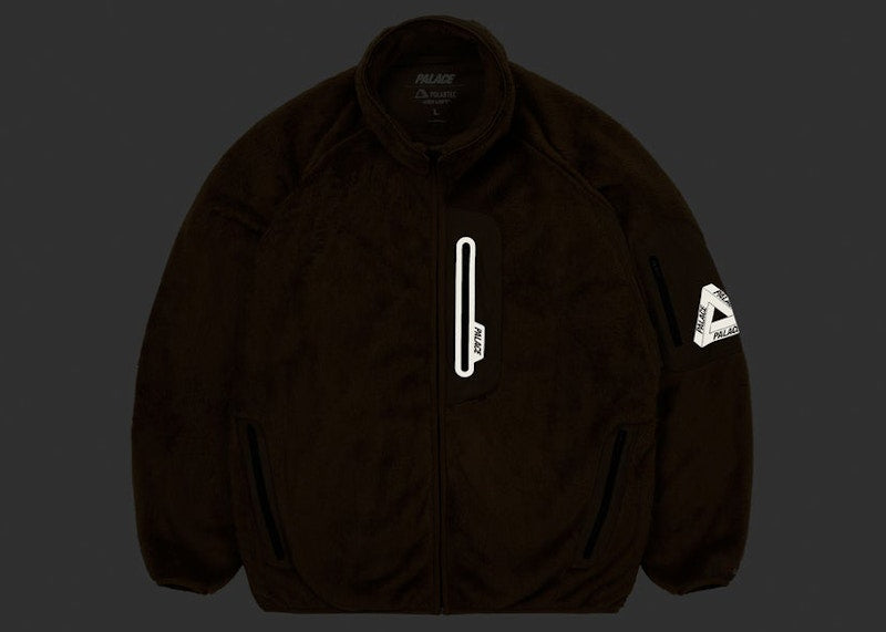 Palace Polartec High Loft Track Jacket Brown