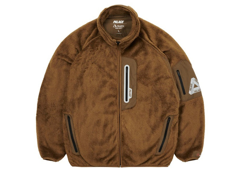 Palace Polartec High Loft Track Jacket Brown