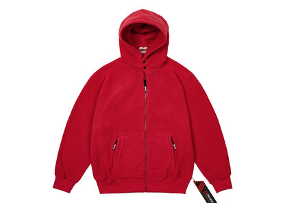 Palace Polartec Lazer Zip Hood Tomato Red