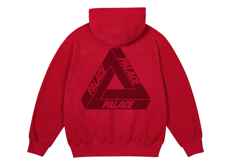 Palace Polartec Lazer Zip Hood Tomato Red