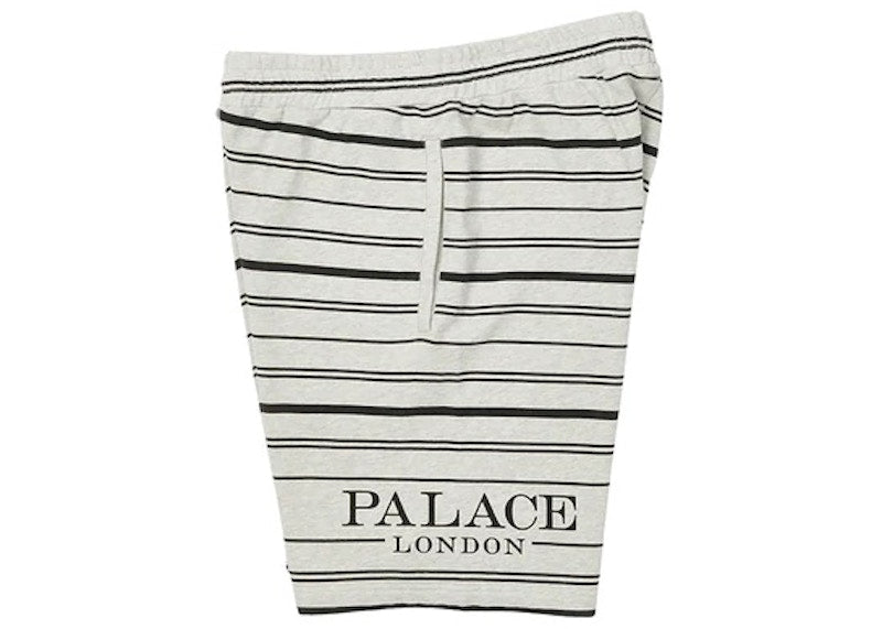 Palace Printed Stripe Shorts Grey Marl