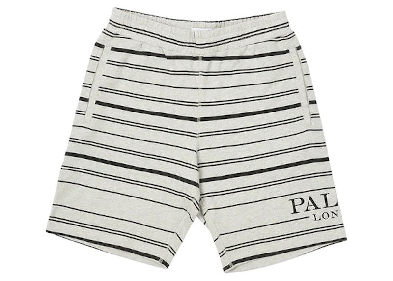 Palace Printed Stripe Shorts Grey Marl