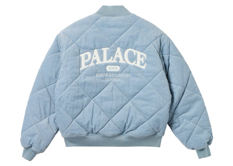Palace Quilted Jacket Chill Blue