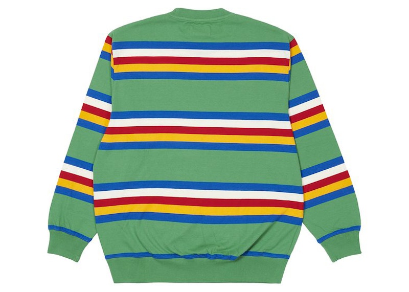 Palace Rainbow Stripe Longsleeve Green