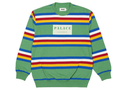 Palace Rainbow Stripe Longsleeve Green