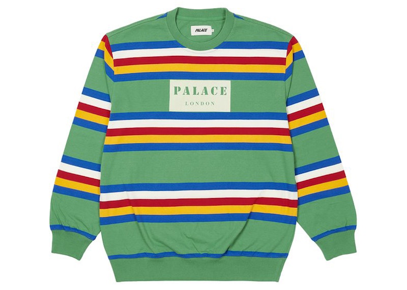 Palace Rainbow Stripe Longsleeve Green