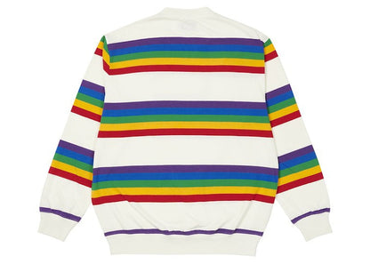 Palace Rainbow Stripe Longsleeve White