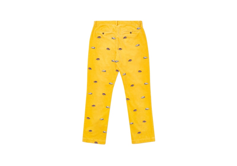 Palace Ralph Lauren Embroidered Cord GTI Chino Palazzo Yellow