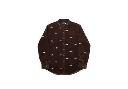 Palace Ralph Lauren Embroidered Cord GTI Shirt Mohican Brown