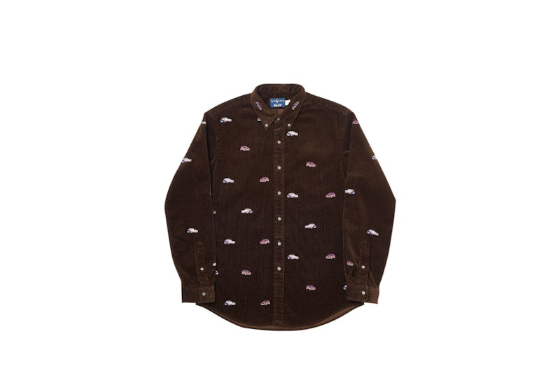 Palace Ralph Lauren Embroidered Cord GTI Shirt Mohican Brown