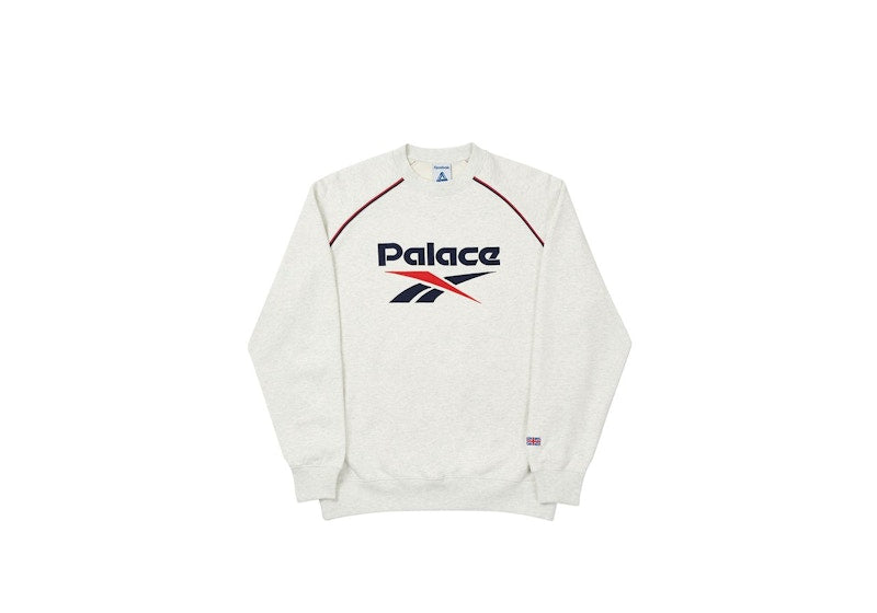Palace Reebok P-Bok Crew Light Grey Marl