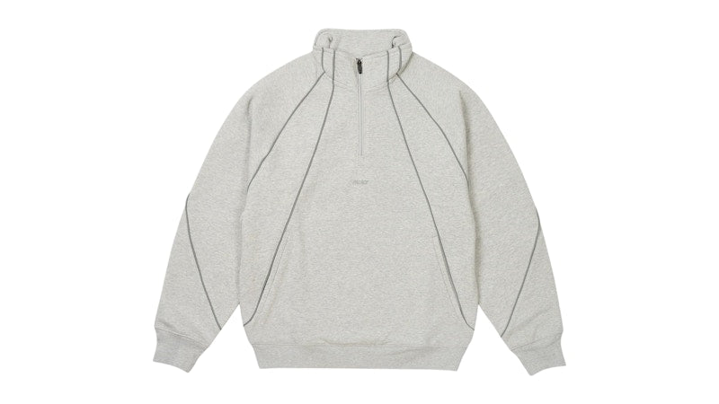 Palace Reflecto 1/4 Zip Grey Marl