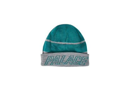 Palace Reversible Beanie Grey Marl/Green