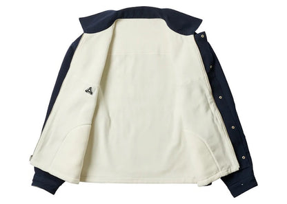 Palace Reversible Canvas Fleece Jacket Navy/Natural